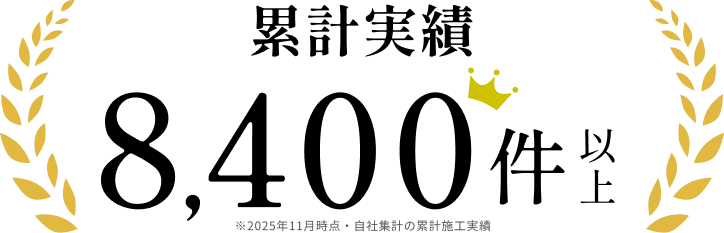 累計実績 8,400件以上